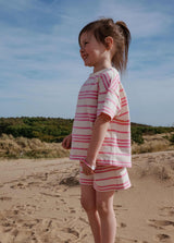 MINI STRIPE SHORTS IN CANDY PINK