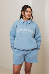 Soulmates collared sweatshirt in blue