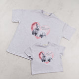 Grey bunny best friends tee