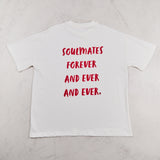 Soulmates t-shirt in white and red