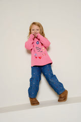 MINI EMMY LUPIN X HAPPY HEARTS LUCKY TOP IN PINK