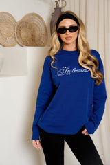 SOULMATES TOP IN NAVY BLUE