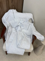 MINI SOULMATES HALF ZIP SWEATSHIRT IN GREY MARL