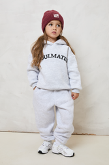 MINI SOULMATES HOODIE IN GREY MARL