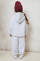 MINI SOULMATES HOODIE IN GREY MARL