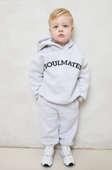 MINI SOULMATES HOODIE IN GREY MARL