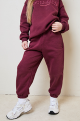 MINI JOGGERS IN CHERRY