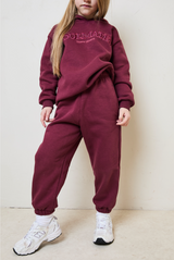 MINI JOGGERS IN CHERRY