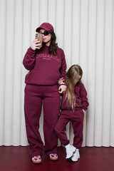 MINI JOGGERS IN CHERRY