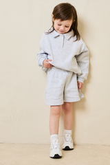 Mini jogger shorts in grey marl