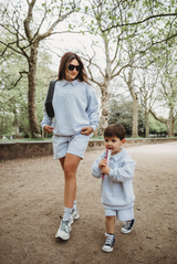 Mini jogger shorts in grey marl