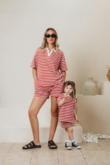 Mini  t-shirt in red stripe