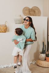 Soulmates t-shirt in seafoam green