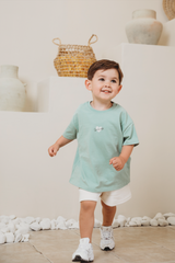 Mini soulmates t-shirt in seafoam green