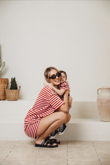 SHORTS IN RED STRIPE