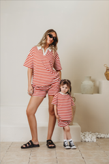 Mini  t-shirt in red stripe