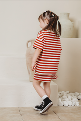 Mini  t-shirt in red stripe