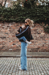 TEDDY FLEECE ZIP JACKET IN DARK CHOCOLATE