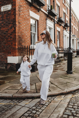 SOULMATES HALF ZIP SWEATSHIRT IN GREY MARL