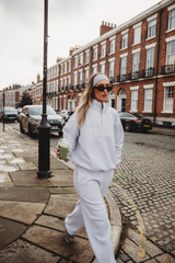 SOULMATES HALF ZIP SWEATSHIRT IN GREY MARL