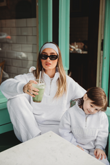 SOULMATES HALF ZIP SWEATSHIRT IN GREY MARL