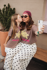 MINI SEAS THE DAY TURTLE T-SHIRT IN BROWN