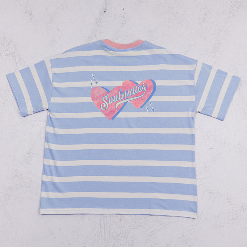 Soulmates stripe t-shirt in blue