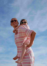 MINI STRIPED T-SHIRT IN CANDY PINK