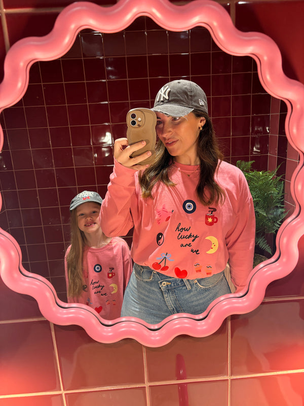 EMMY LUPIN X HAPPY HEARTS LUCKY TOP IN PINK