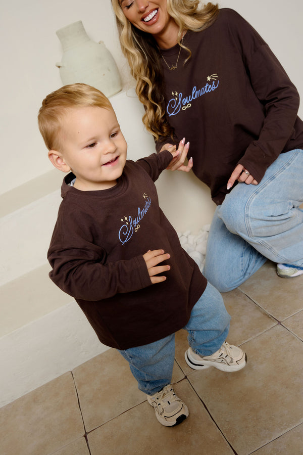 MINI SOULMATES TOP IN CHOCOLATE BROWN