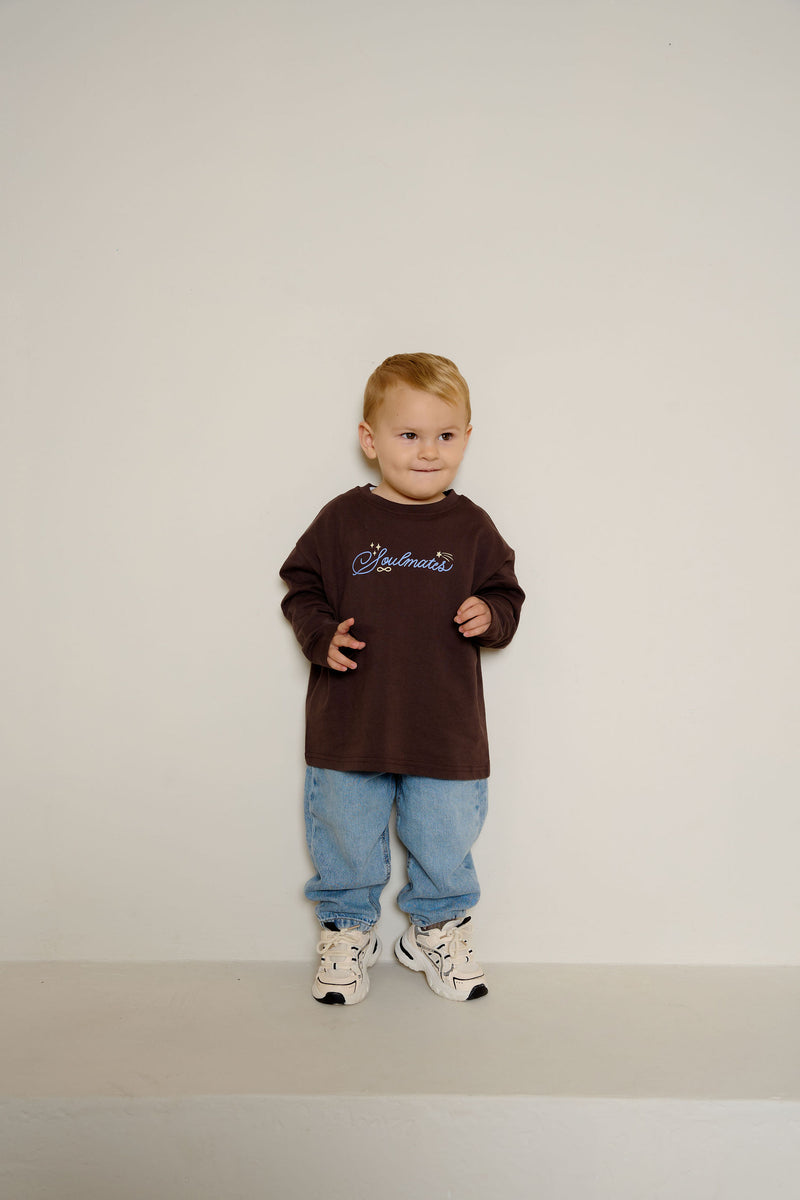 MINI SOULMATES TOP IN CHOCOLATE BROWN