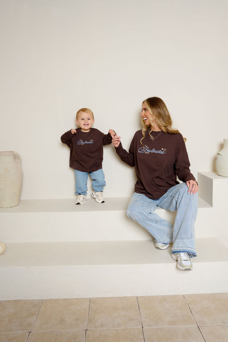 MINI SOULMATES TOP IN CHOCOLATE BROWN