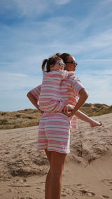 MINI STRIPED T-SHIRT IN CANDY PINK