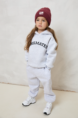 MINI SOULMATES HOODIE IN GREY MARL