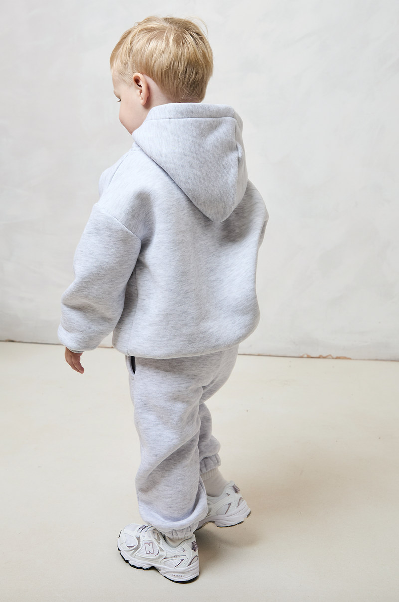 MINI SOULMATES HOODIE IN GREY MARL