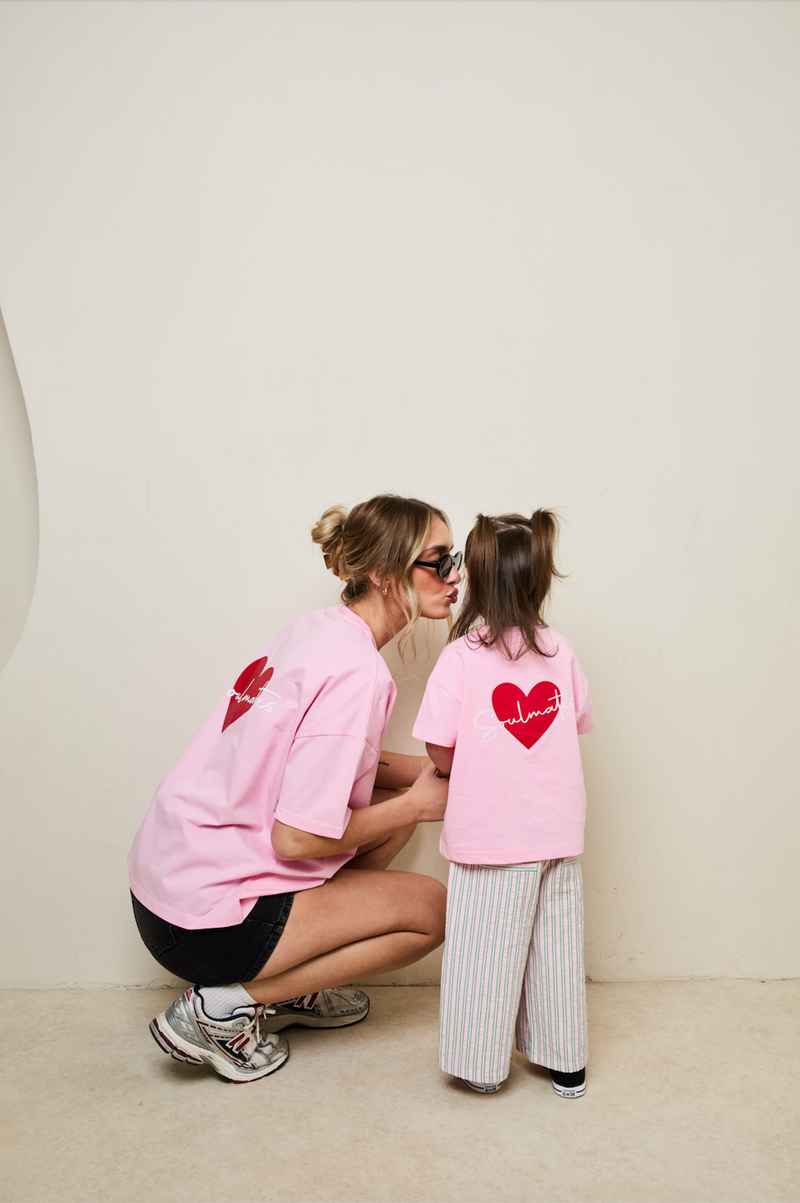 Mini soulmates t-shirt in pink