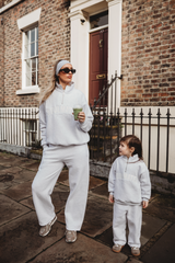 SOULMATES HALF ZIP SWEATSHIRT IN GREY MARL