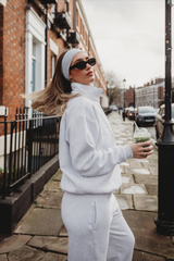 SOULMATES HALF ZIP SWEATSHIRT IN GREY MARL