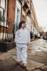 MINI SOULMATES HALF ZIP SWEATSHIRT IN GREY MARL