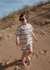 MINI STRIPED T-SHIRT IN CAPPUCCINO